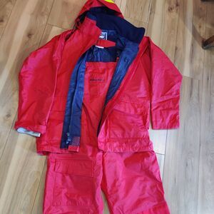 West Marine Nautical Gear Mens Medium Sailing Boating Waterproof Jacket  & Bibs